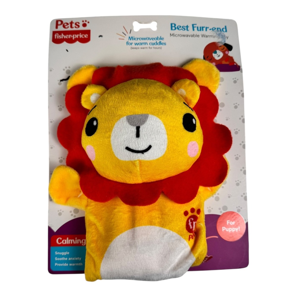 Fisher-Price Pets Best Furr-end Microwavable Warming Lion Toy Puppy FFP18419 NEW